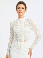 Vintage See-Through Lace Blouse