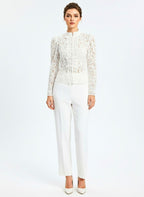 Vintage See-Through Lace Blouse