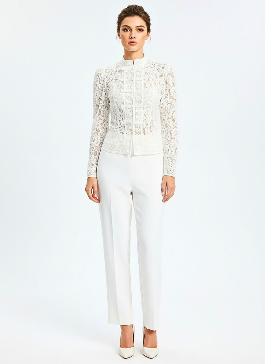 Vintage See-Through Lace Blouse