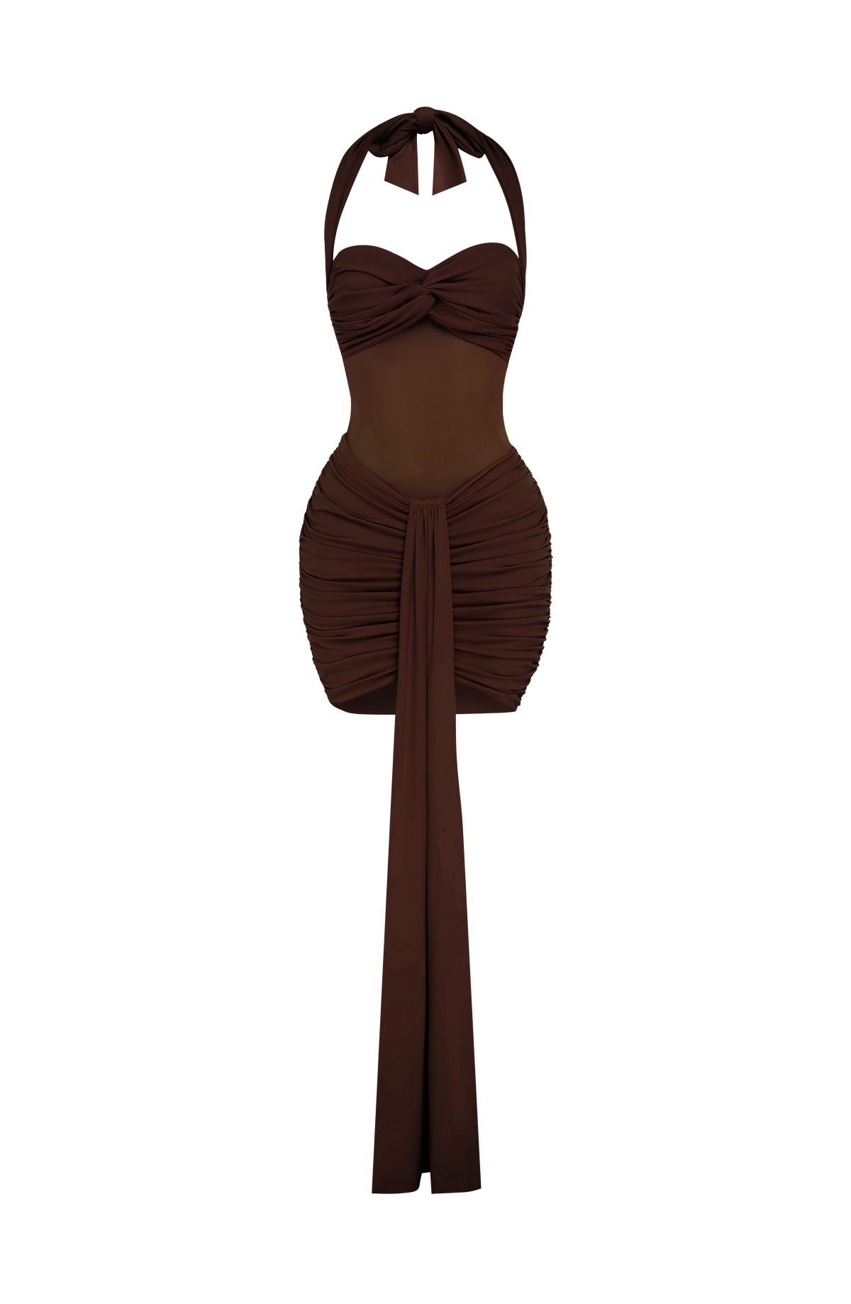 Vixen Mini Dress - Plum Brown