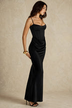 Valentina Corset Satin Gown