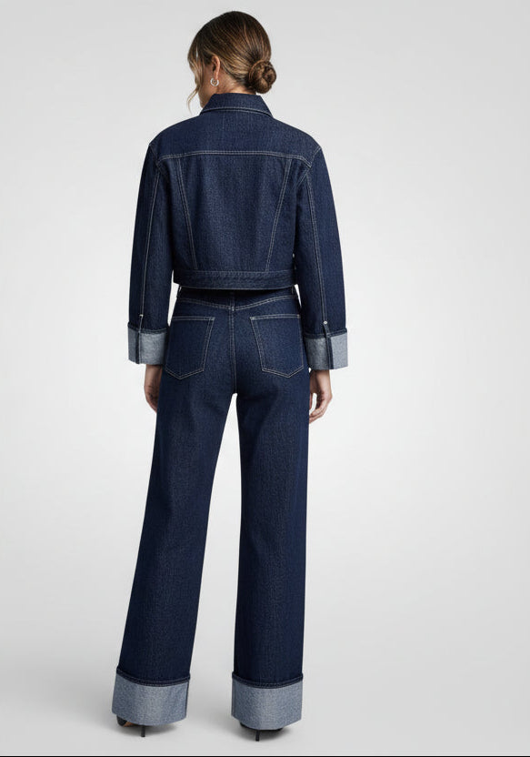 Vintage Jeansjacke und -hose Set