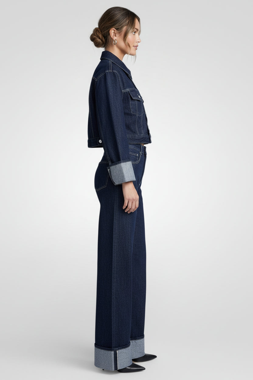 Vintage Jeansjacke und -hose Set