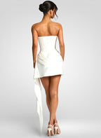 Off-Shoulder Ruched Mini Dress