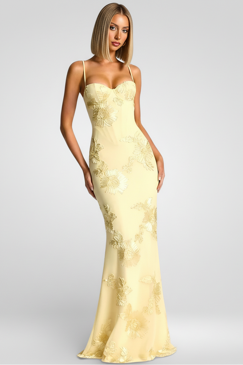 Nefertiti Maxi Dress - Lemon