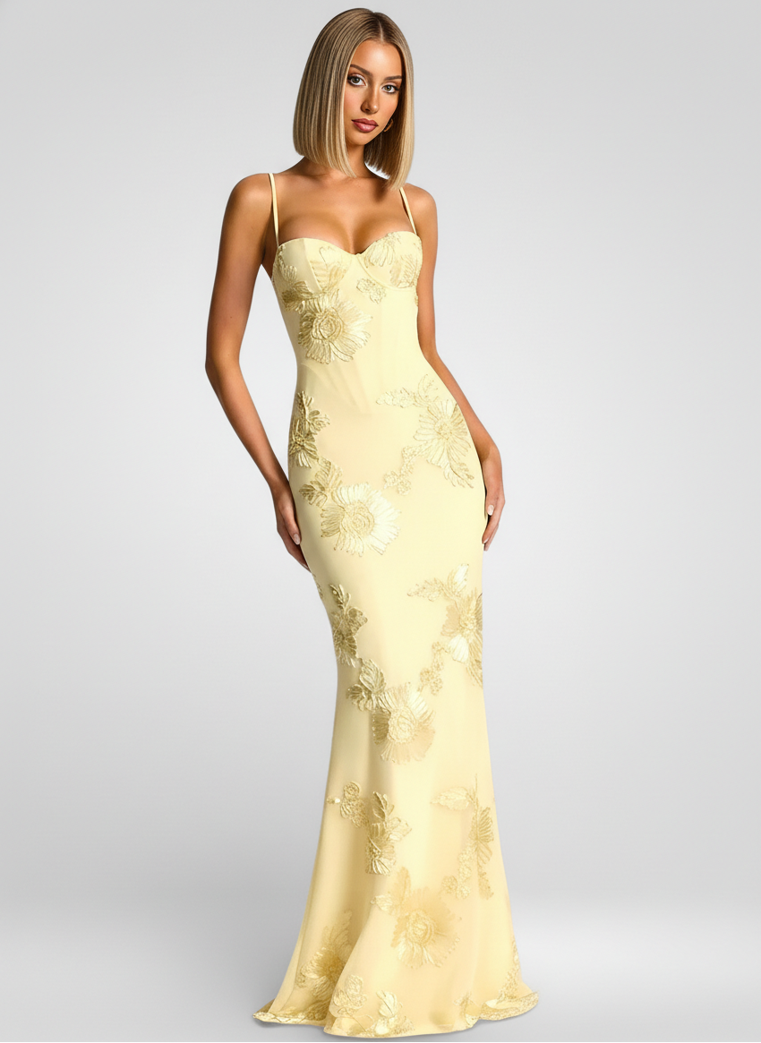 Spaghetti Strap Print Maxi Dress