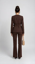 Power Suit Refined – Minimalistisches Zweiteiler-Set aus Blazer und Hose 