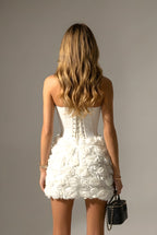 Vestido mini con corsé rosa