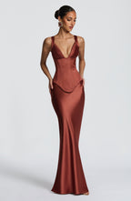Atlanta Maxi Skirt - Rust