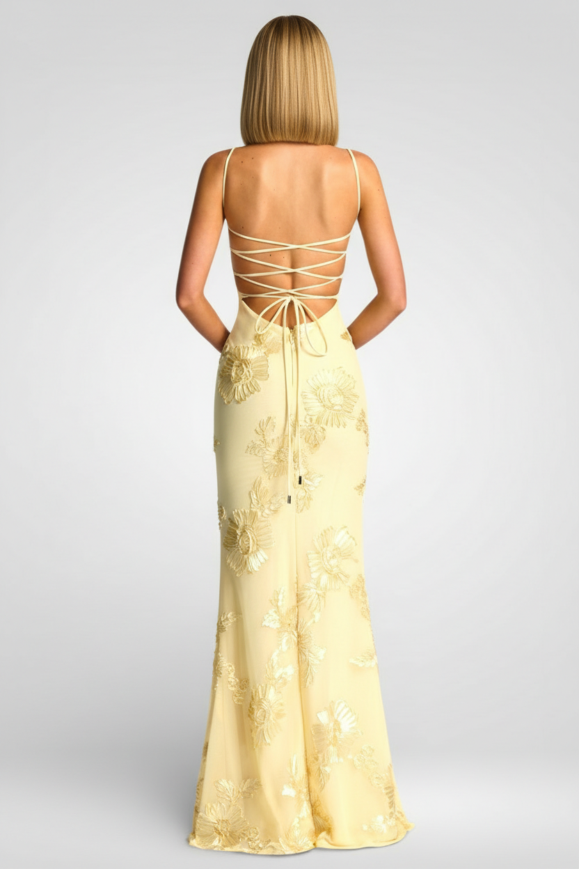 Nefertiti Maxi Dress - Lemon