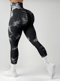 Leggings tie-dye con control de abdomen: ajuste sin costuras para entrenar