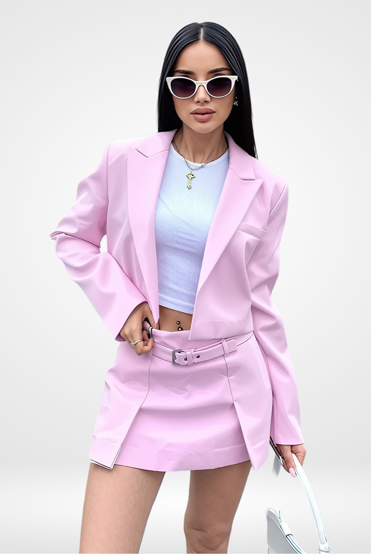 Women’s Short Blazer – Summer Hot Sale, Solid Color Suit Jacket with Full Sleeves