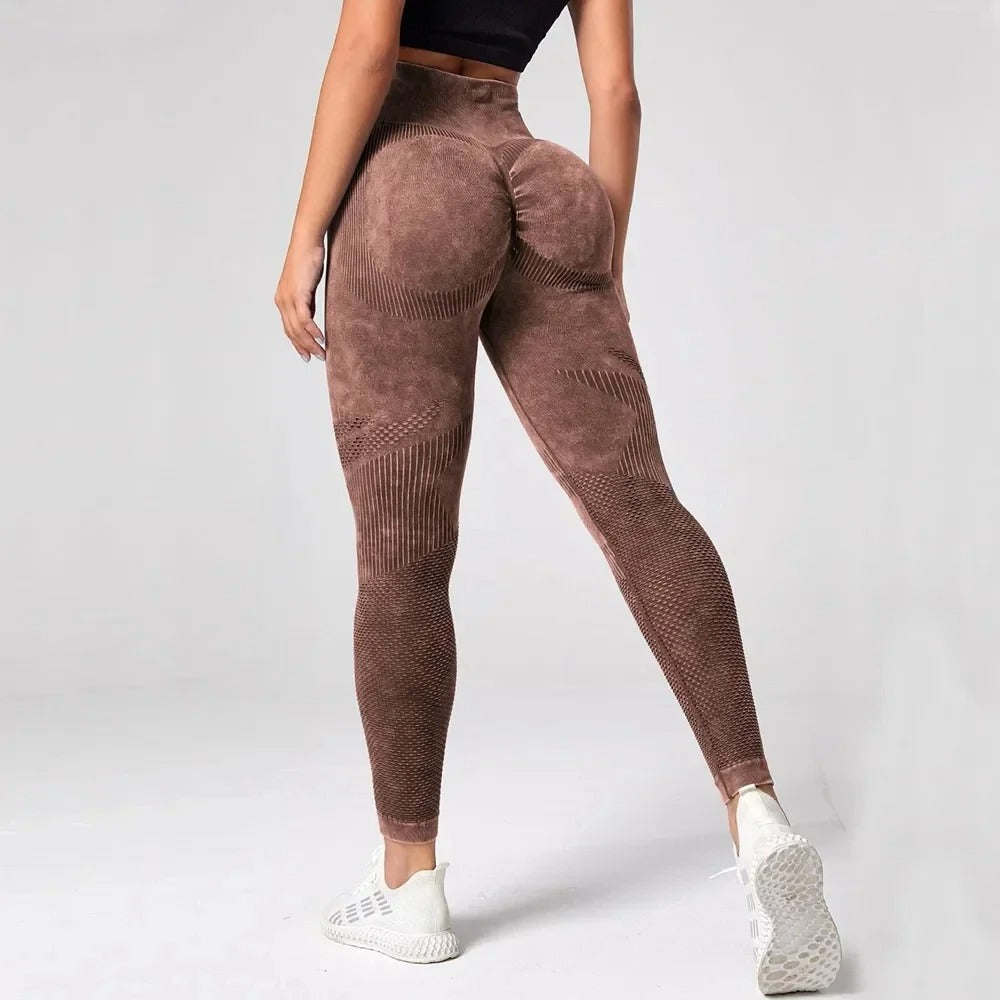 High-Waist Seamless Scrunch Yoga Leggings