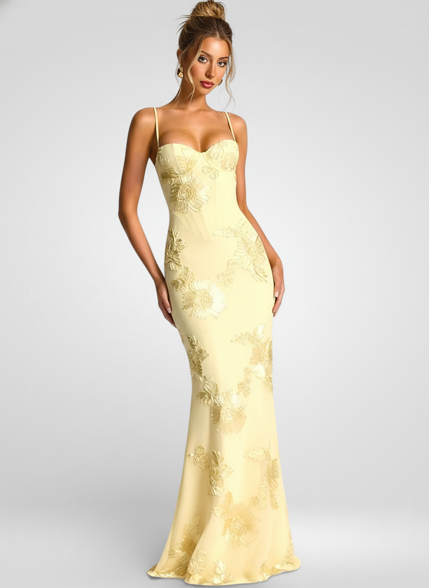 Spaghetti Strap Print Maxi Dress