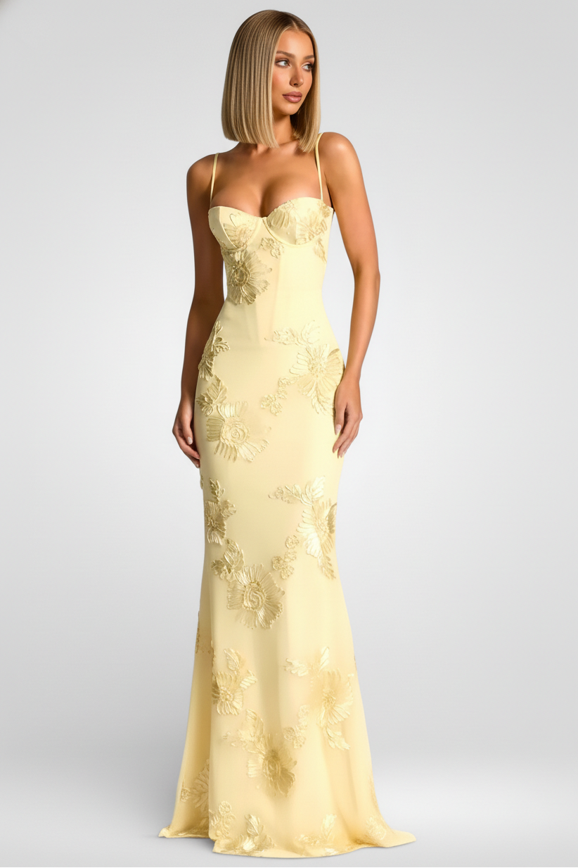 Nefertiti Maxi Dress - Lemon