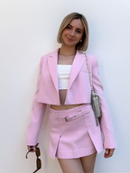 Kurzblazer für Damen – Sommer-Schnäppchen, einfarbige Anzugjacke mit langen Ärmeln