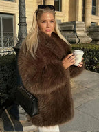 Women’s synthetic Fur Coat – Soft Oversize Winter Look