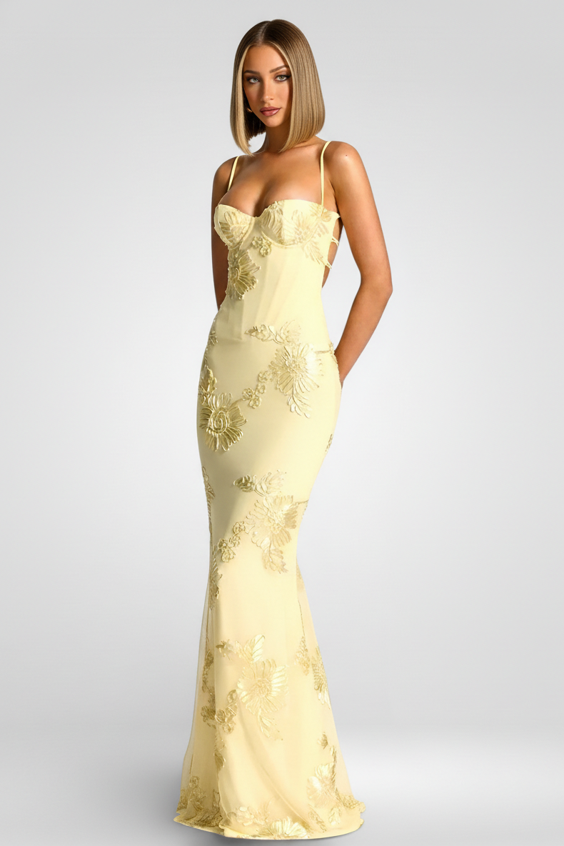 Nefertiti Maxi Dress - Lemon