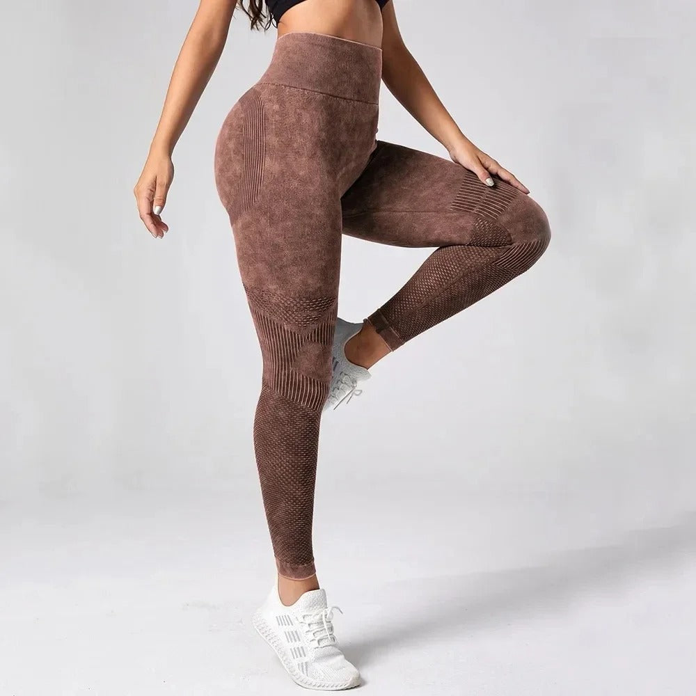 High-Waist Seamless Scrunch Yoga Leggings