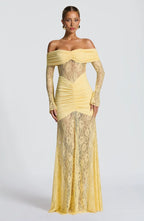 Sauline Maxi Dress - Lemon