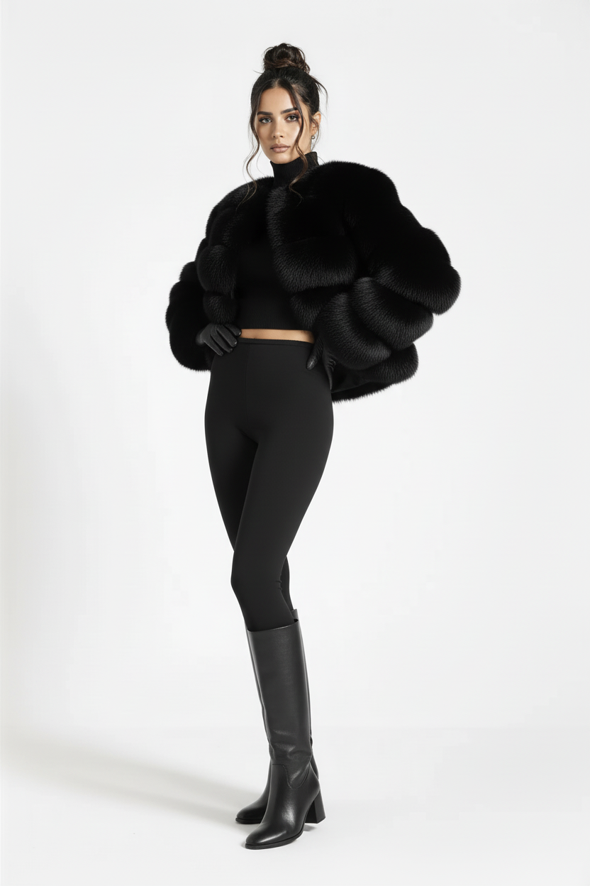 LUXE Faux Fur Puff Jacket – Voluminous Glam Edition