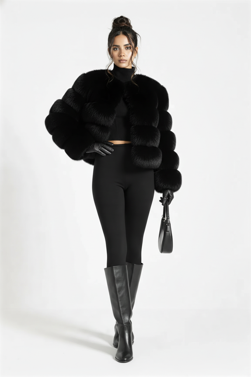 LUXE Faux Fur Puff Jacket – Voluminous Glam Edition