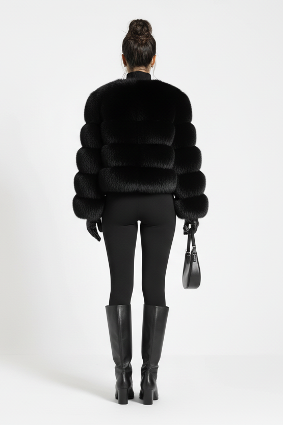 LUXE Faux Fur Puff Jacket – Voluminous Glam Edition