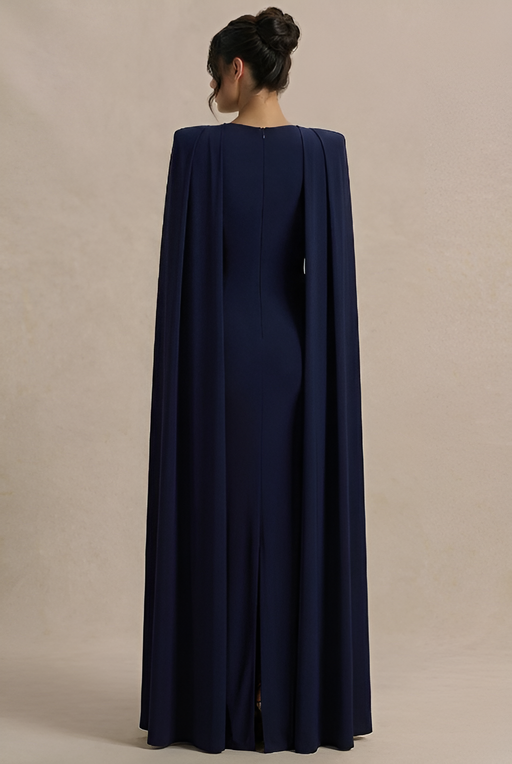 Elegant Cape Sleeve Bodycon Maxi Dress