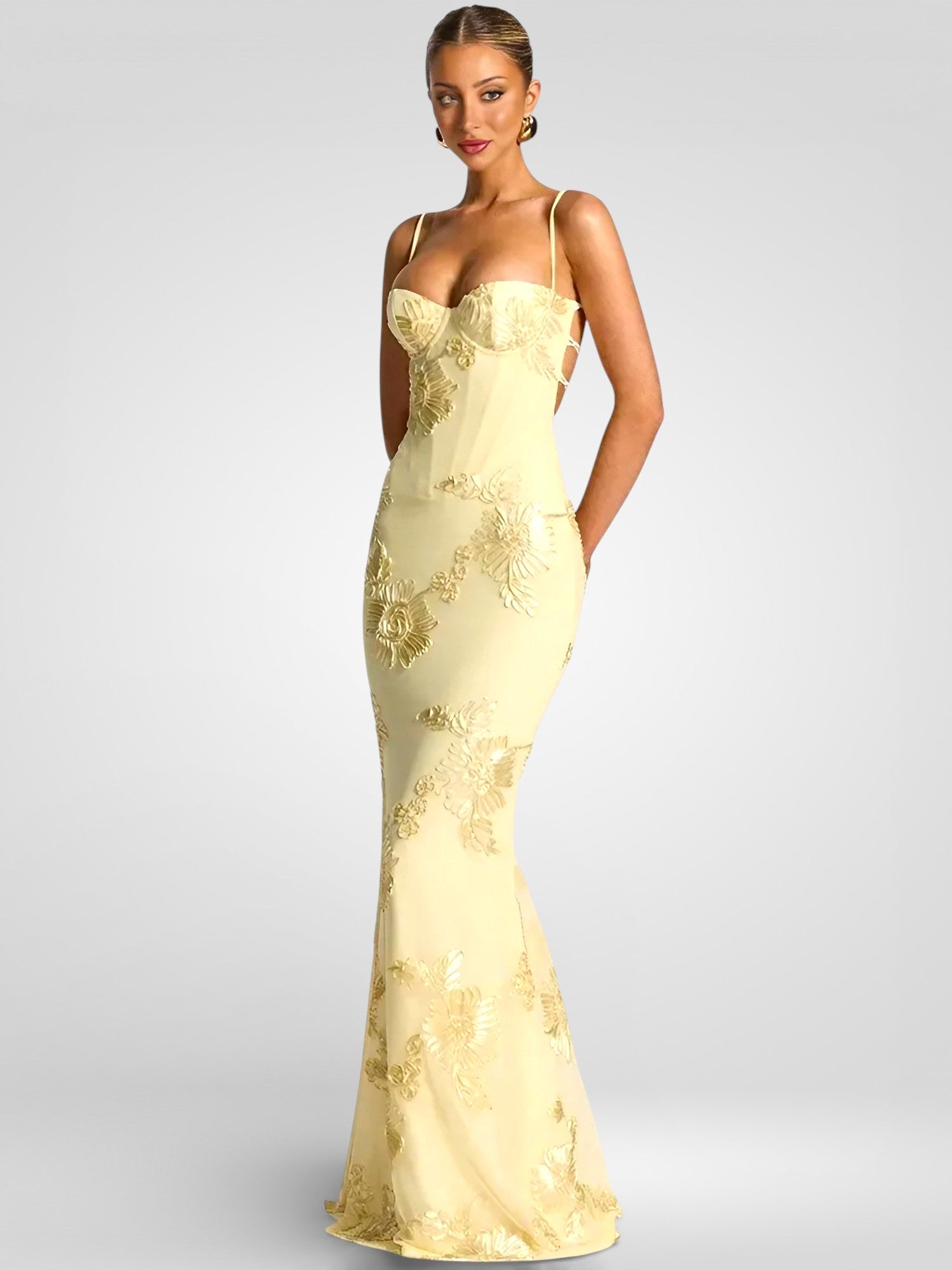 Spaghetti Strap Print Maxi Dress