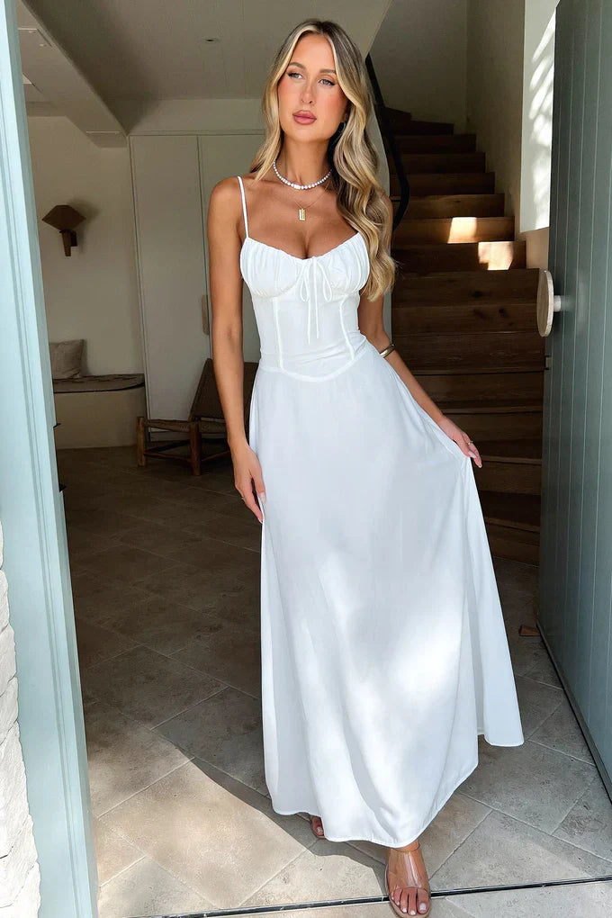 Elegant A-Line Sleeveless Midi Dress