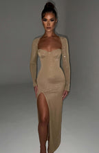 Nadia Maxi Dress - Gold Sparkle