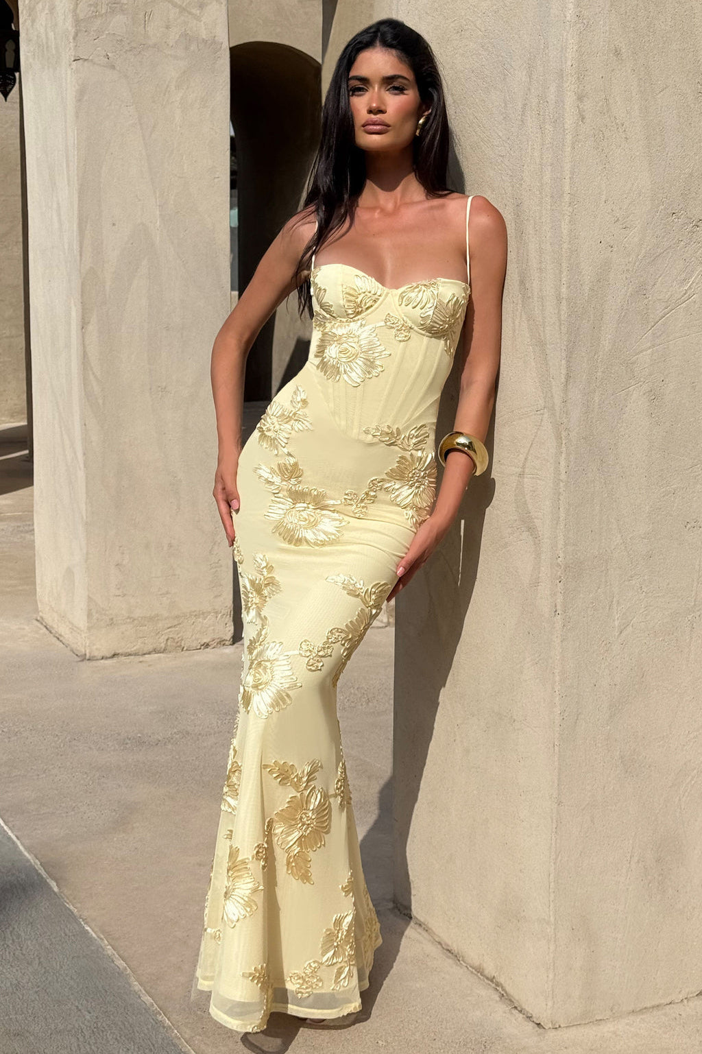Nefertiti Maxi Dress - Lemon