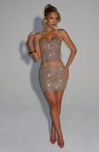 Nila Mini Skirt - Gold