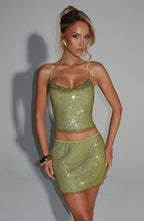 Nila Mini Skirt - Olive