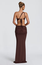 Onyx Maxi Dress - Plum Brown