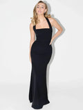 Elegant Halter Backless Maxi Dress