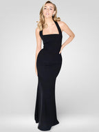 Elegantes rückenfreies Maxikleid mit Neckholder 