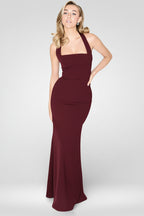 Elegantes rückenfreies Maxikleid mit Neckholder 