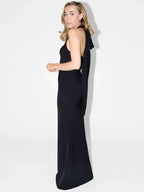 Elegant Halter Backless Maxi Dress
