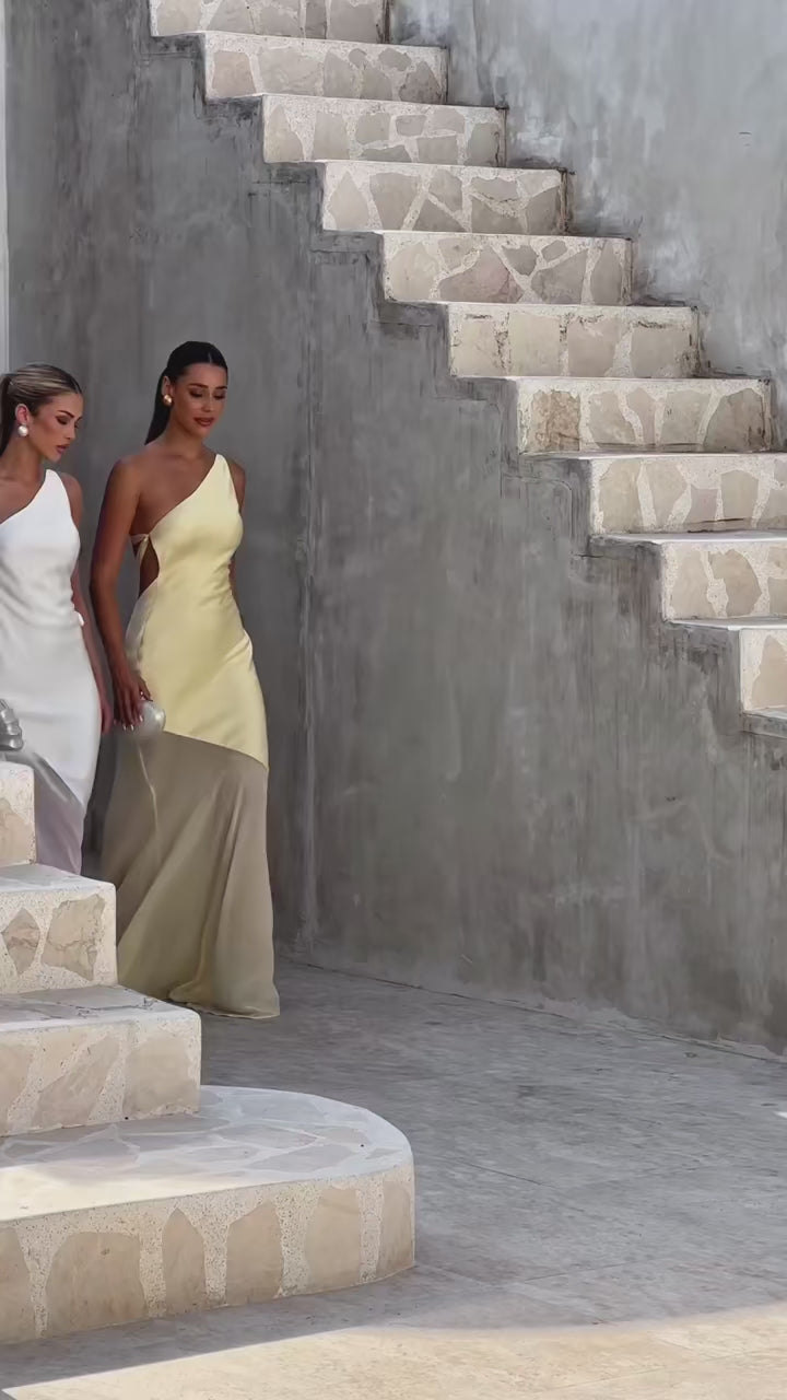 One-Shoulder Backless Maxi Dress – Elegant Bodycon Evening Gown