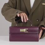 Luxury Lock-Closure Shoulder Bag – High-End Minimalist Design