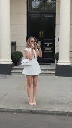 Sleeveless V-Neck Mini Dress – Chic High Waist Evening Wear