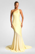 Ein-Schulter-Maxikleid mit freiem Rücken