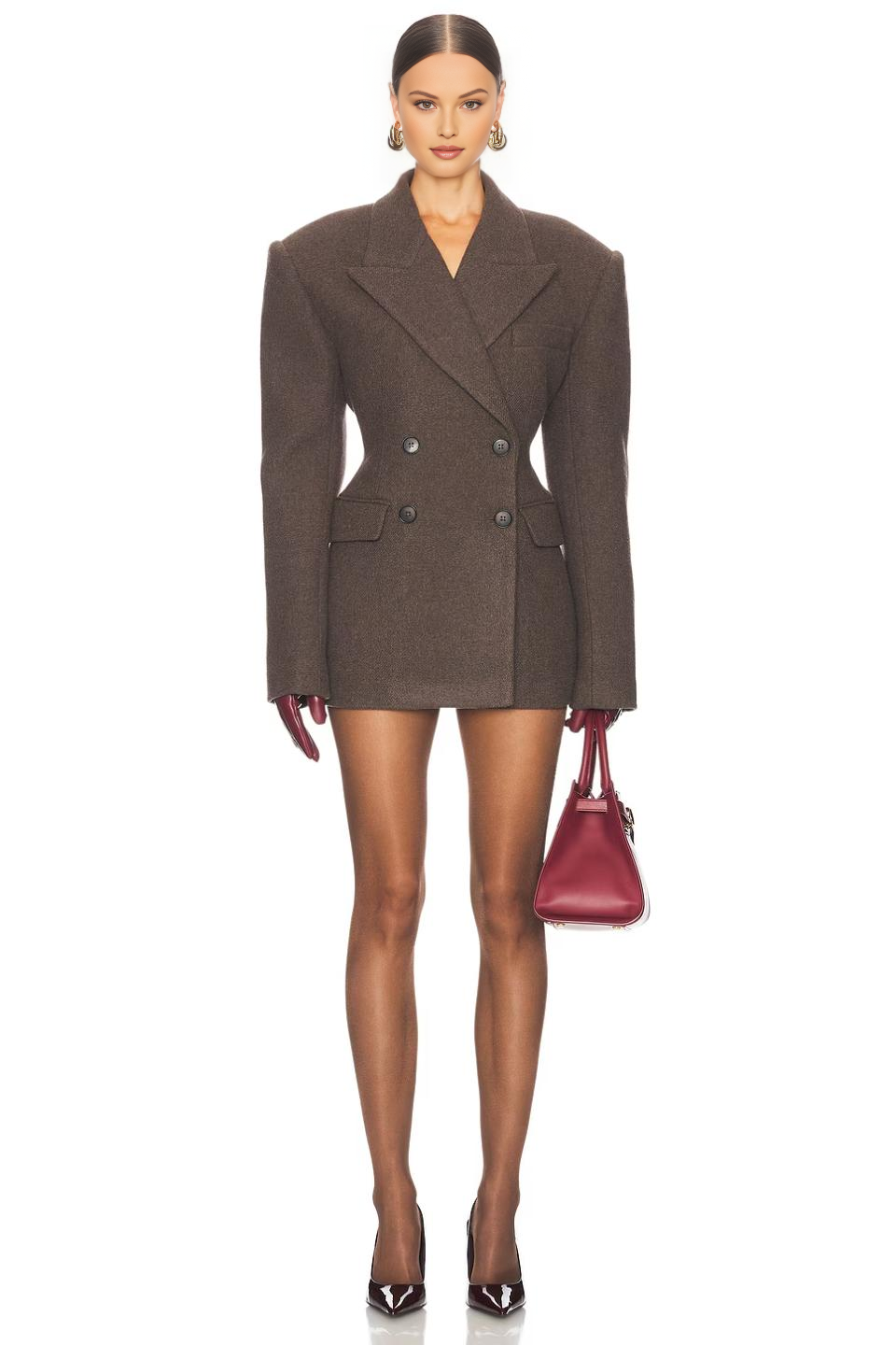 Chic Double-Breasted Woolen Coat