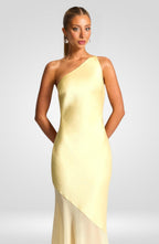 Ein-Schulter-Maxikleid mit freiem Rücken
