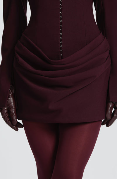 Susie Mini Dress - Burgundy