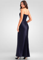 Strapless Backless Mermaid Gown – Ruched Slim Fit Summer Party Dress