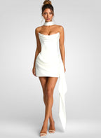 Off-Shoulder Ruched Mini Dress