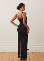 Lace Illusion Maxi Dress – Sheer Elegance Edition