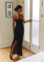 Lace Illusion Maxi Dress – Sheer Elegance Edition